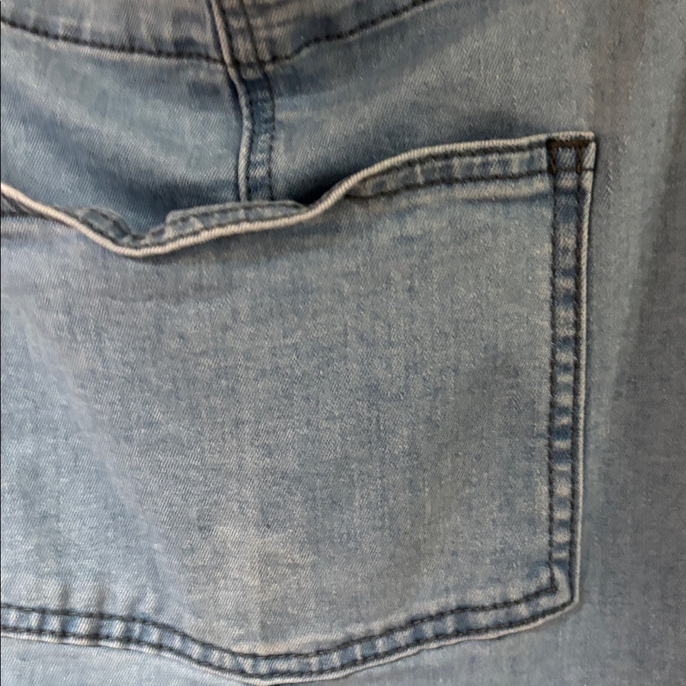 Light Blue Denim Short Overalls - Picture 2 of 10